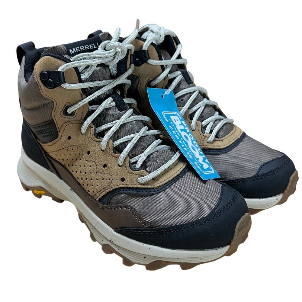 Merrell Speed Solo Mid Hiking Boots Waterproof Earth Men's Sz 7 NEW In Box